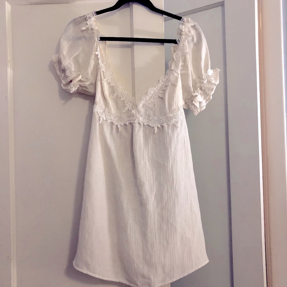 For love and lemons white babydoll dress